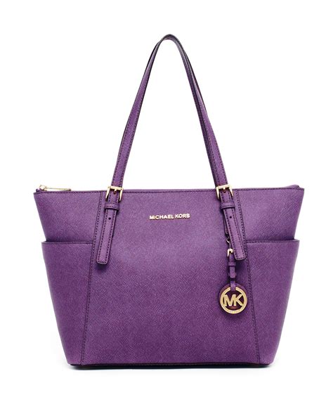 michael kors tote bag purple|michael kors purple handbags.